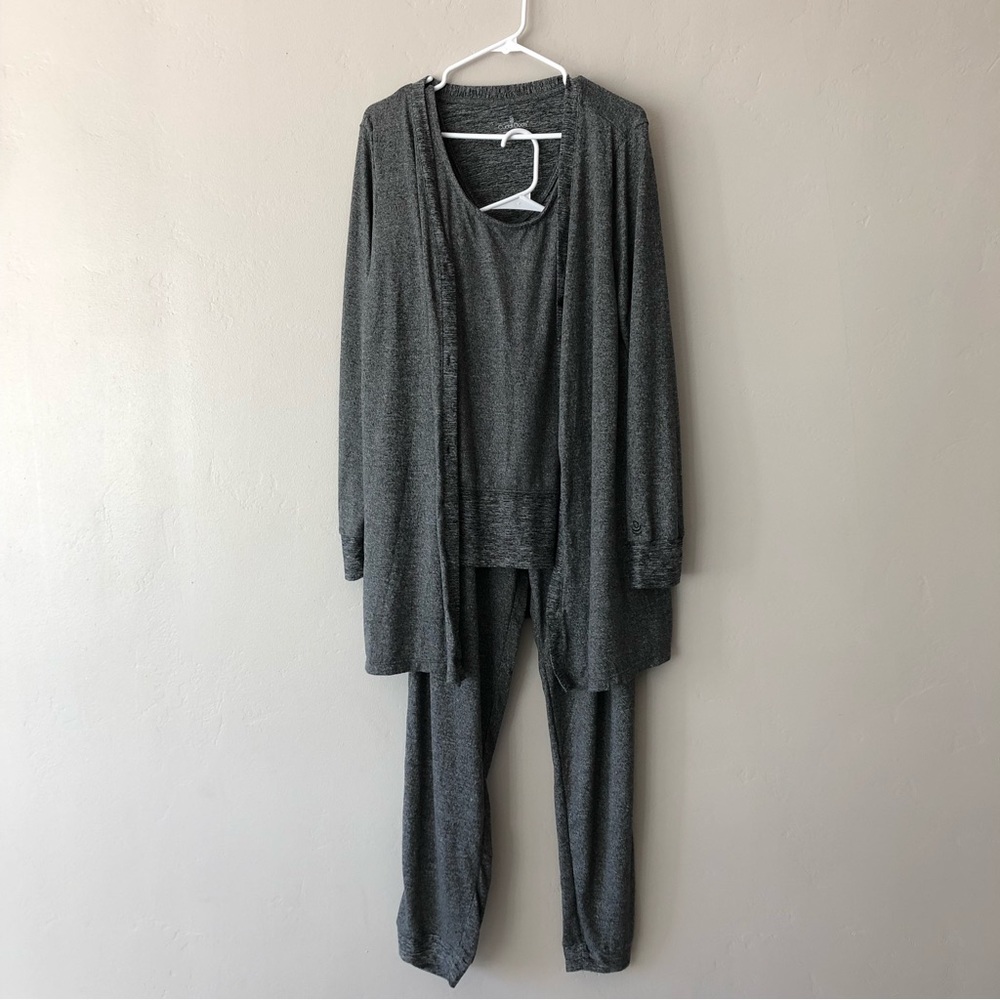 Cuddl Duds Ultra Cozy 3-Piece Set; Joggers, Tank, & Cardigan